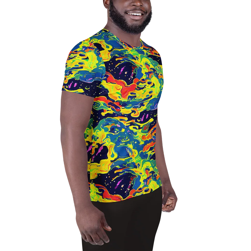 Ultramarine Heat on Men's Athletic T-Shirt — Right