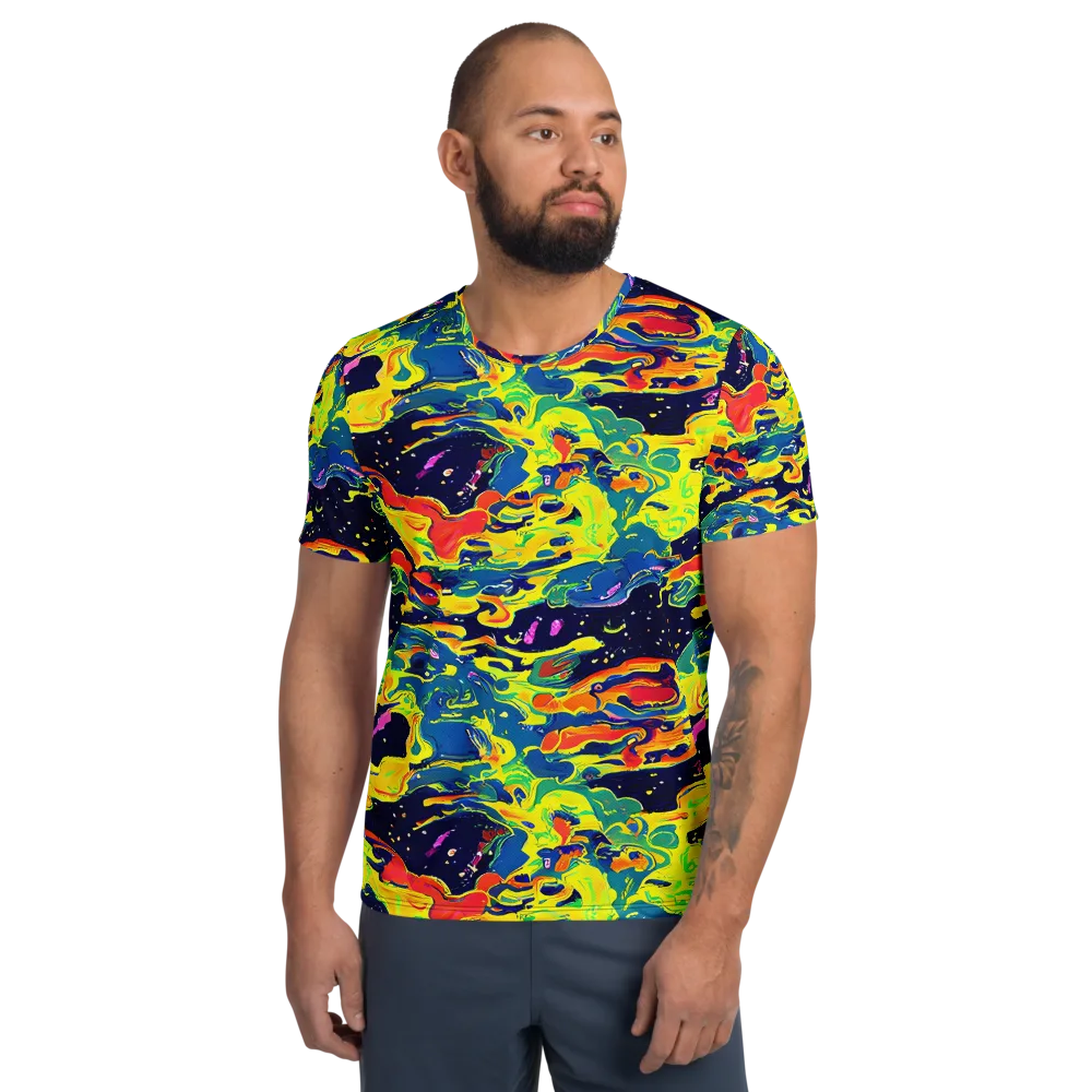 Ultramarine Heat on Men's Athletic T-Shirt — Front