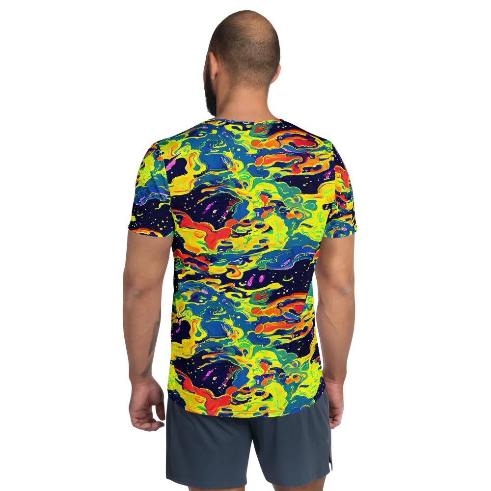 Ultramarine Heat on Men's Athletic T-Shirt — Back
