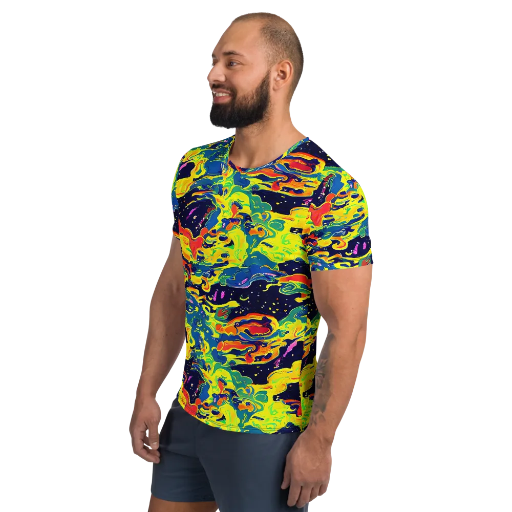 Ultramarine Heat on Men's Athletic T-Shirt — Left