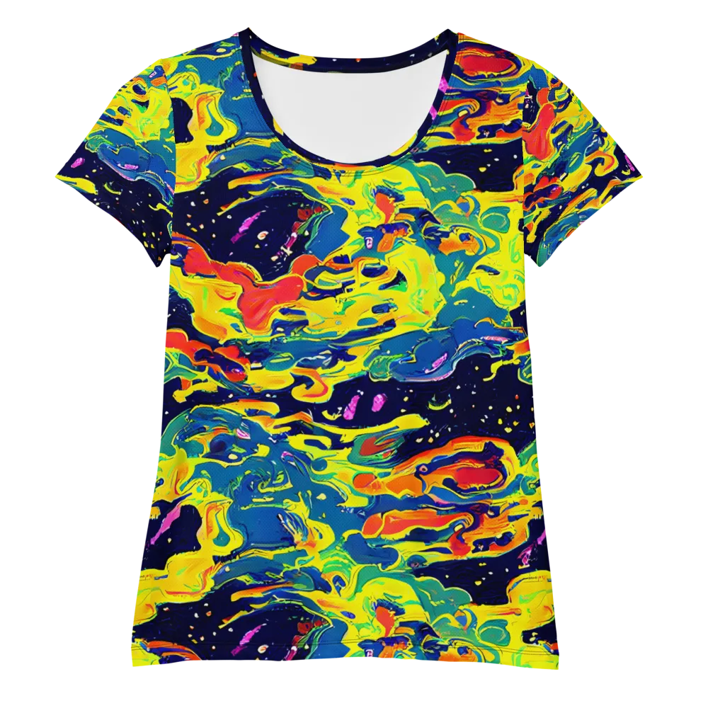 Ultramarine Heat on Women's Athletic T-Shirt — Front