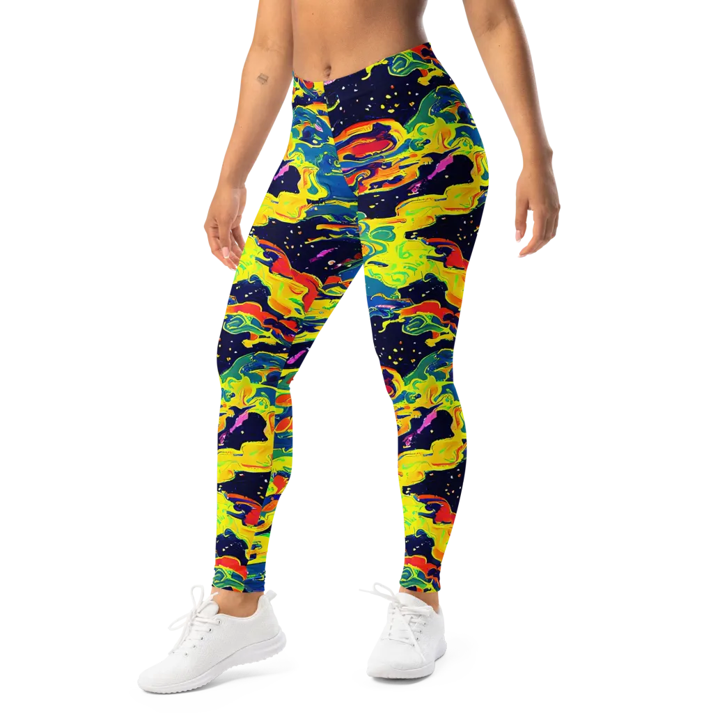 Ultramarine Heat on Leggings — Left Front