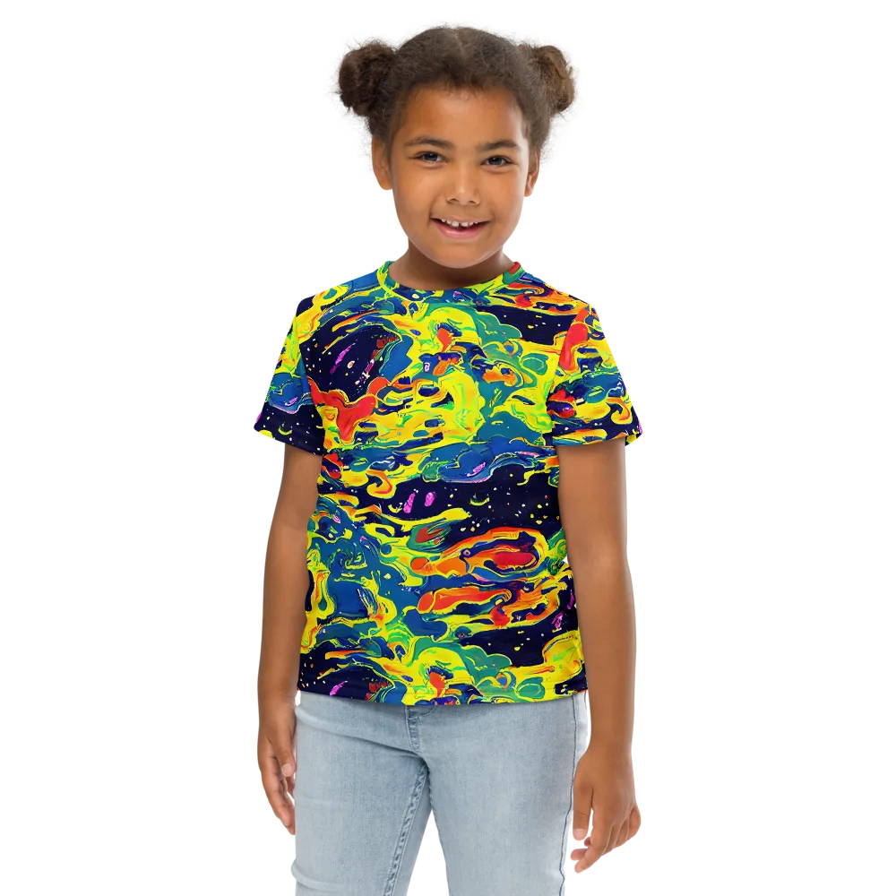 Ultramarine Heat on Kids Crew Neck T-Shirt — Front