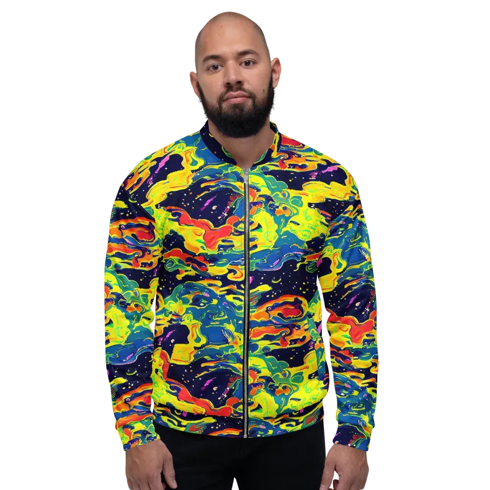 Ultramarine Heat on Bomber Jacket — Front