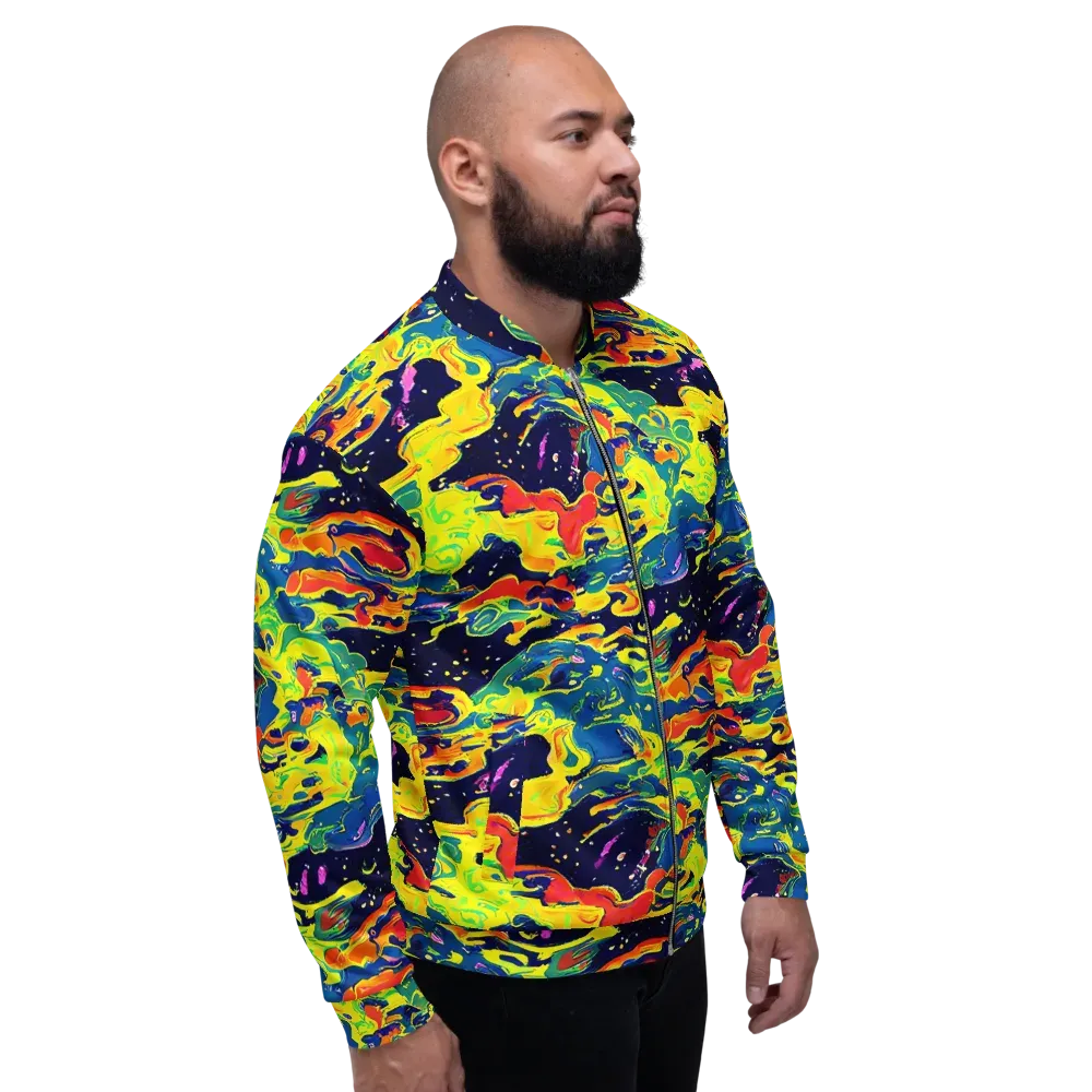 Ultramarine Heat on Bomber Jacket — Right