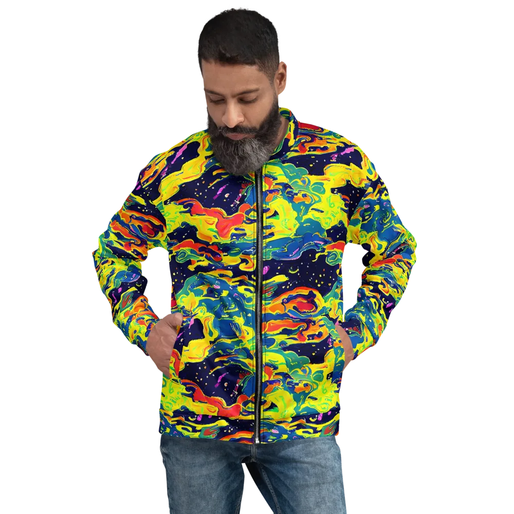 Ultramarine Heat on Bomber Jacket — Front
