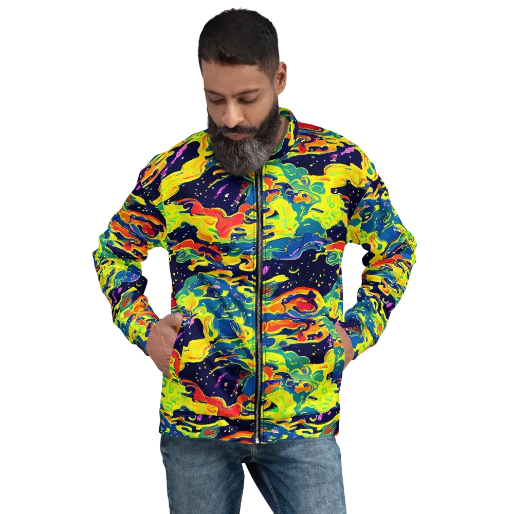 Ultramarine Heat on Bomber Jacket — Front