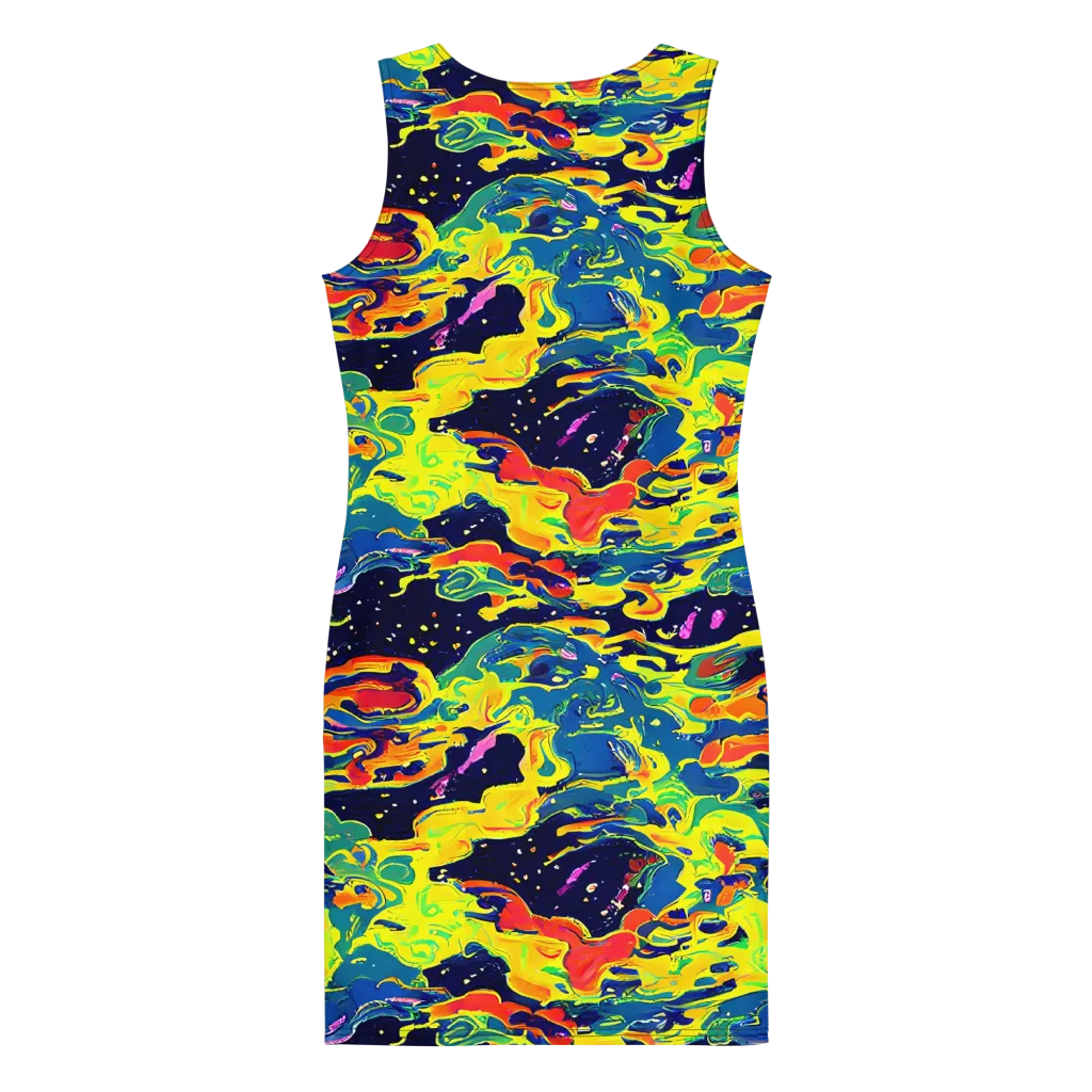 Ultramarine Heat on Bodycon Dress — Back