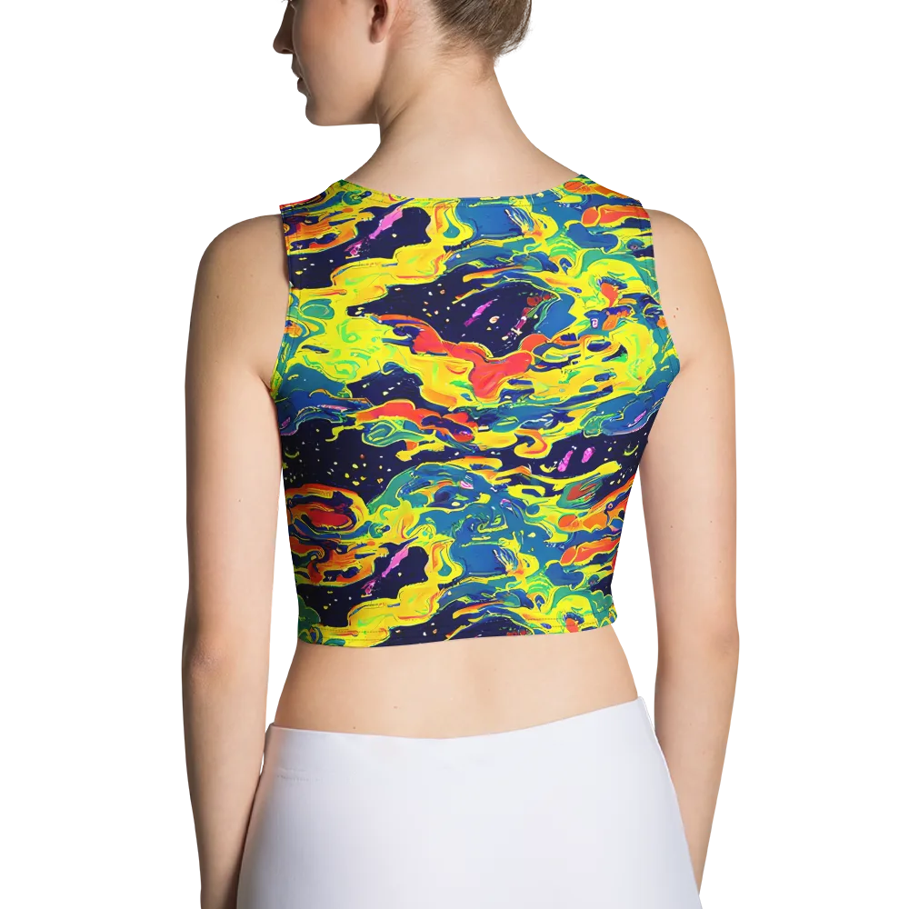 Ultramarine Heat on Crop Top — Back