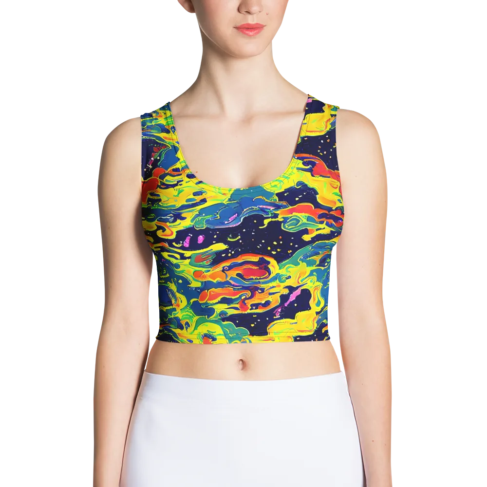 Ultramarine Heat on Crop Top — Front