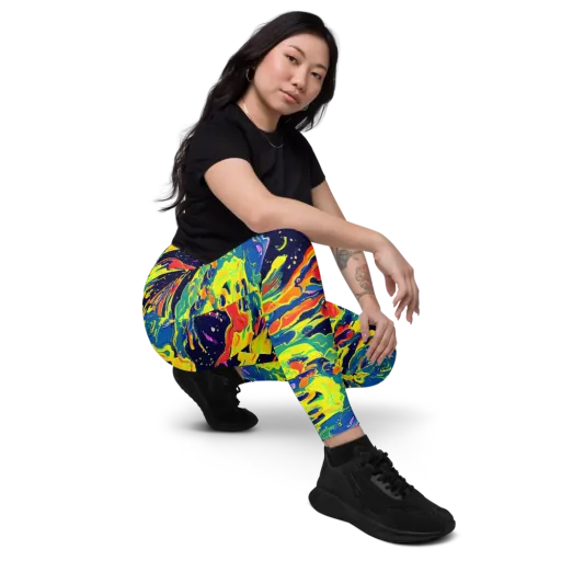 Ultramarine Heat on a Leggings with Pockets