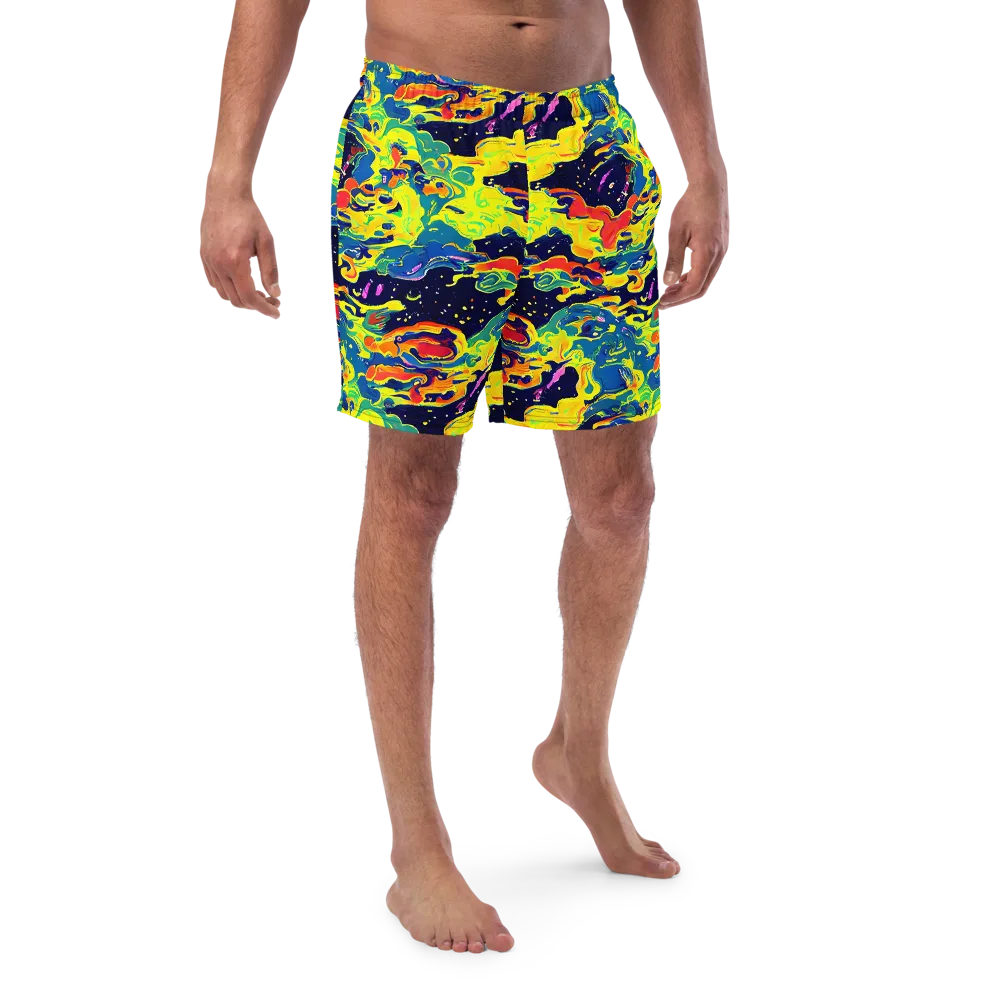 Ultramarine Heat on Swim Trunks — Front
