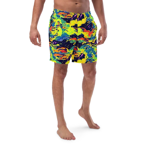 Ultramarine Heat on a Swim Trunks