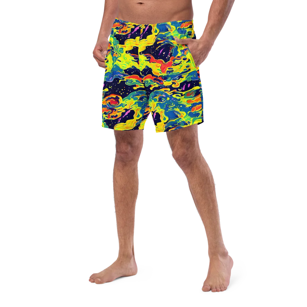 Ultramarine Heat on Swim Trunks — Left Front