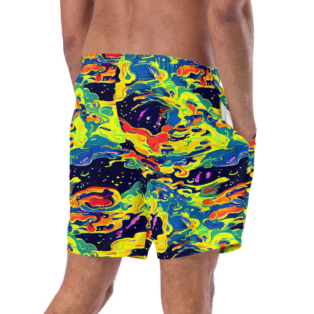 Ultramarine Heat on Swim Trunks — Right Back