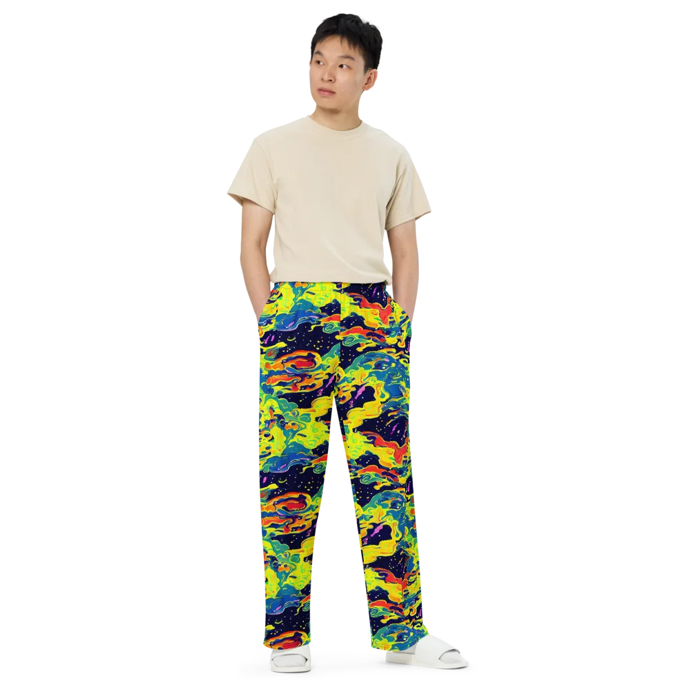 Ultramarine Heat on Wide-Leg Pants — Front