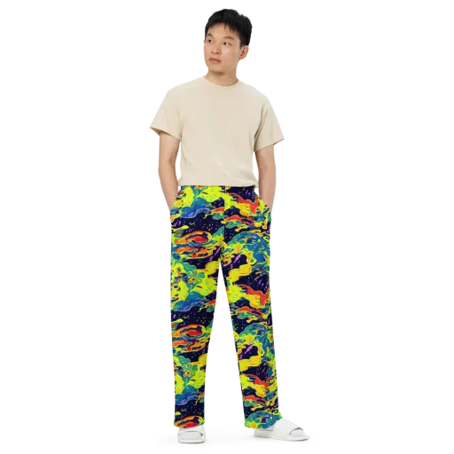 Ultramarine Heat on a Wide-Leg Pants