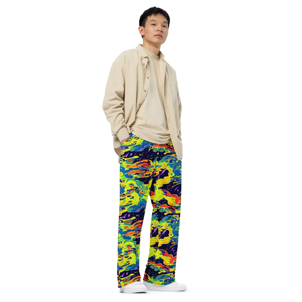 Ultramarine Heat on Wide-Leg Pants — Right Front