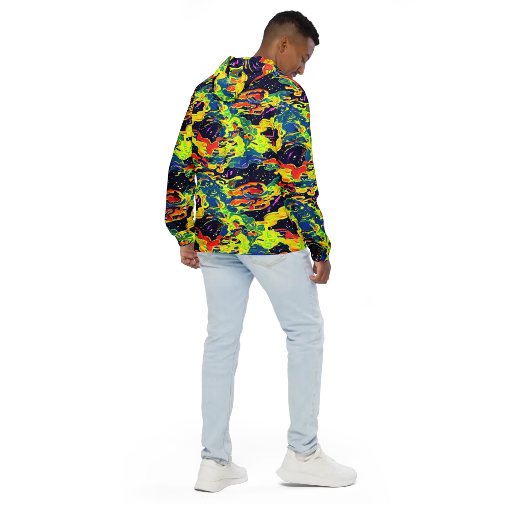 Ultramarine Heat on Men's Windbreaker — Back
