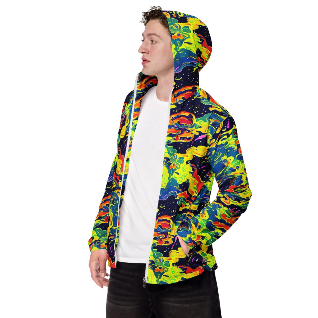 Ultramarine Heat on Men's Windbreaker — Left Front