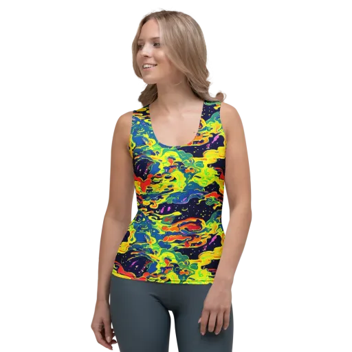 Ultramarine Heat on a Women's Tank Top