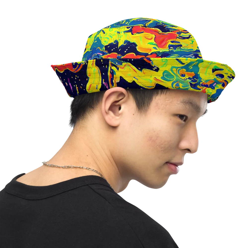 Ultramarine Heat on Reversible Bucket Hat — Right Outside