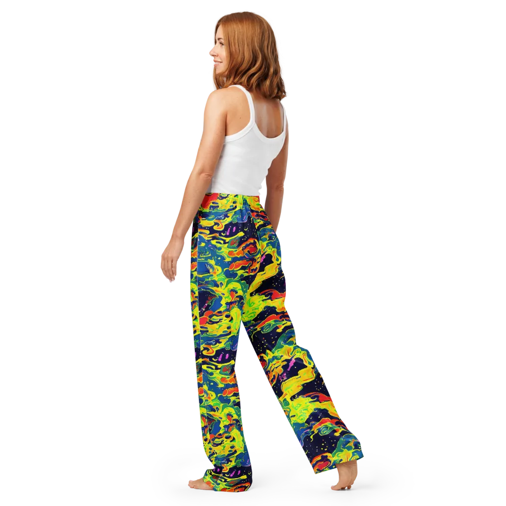 Ultramarine Heat on Women's Pajama Pants — Back
