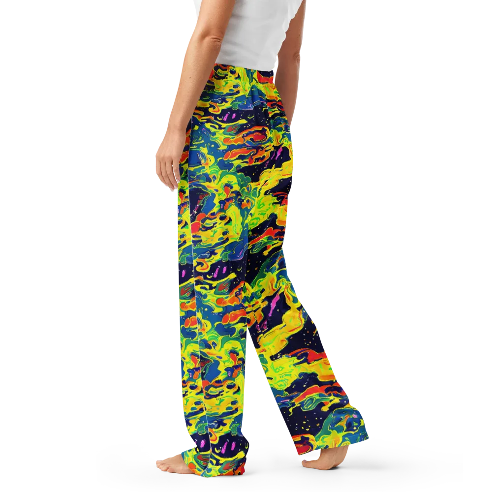 Ultramarine Heat on Women's Pajama Pants — Left