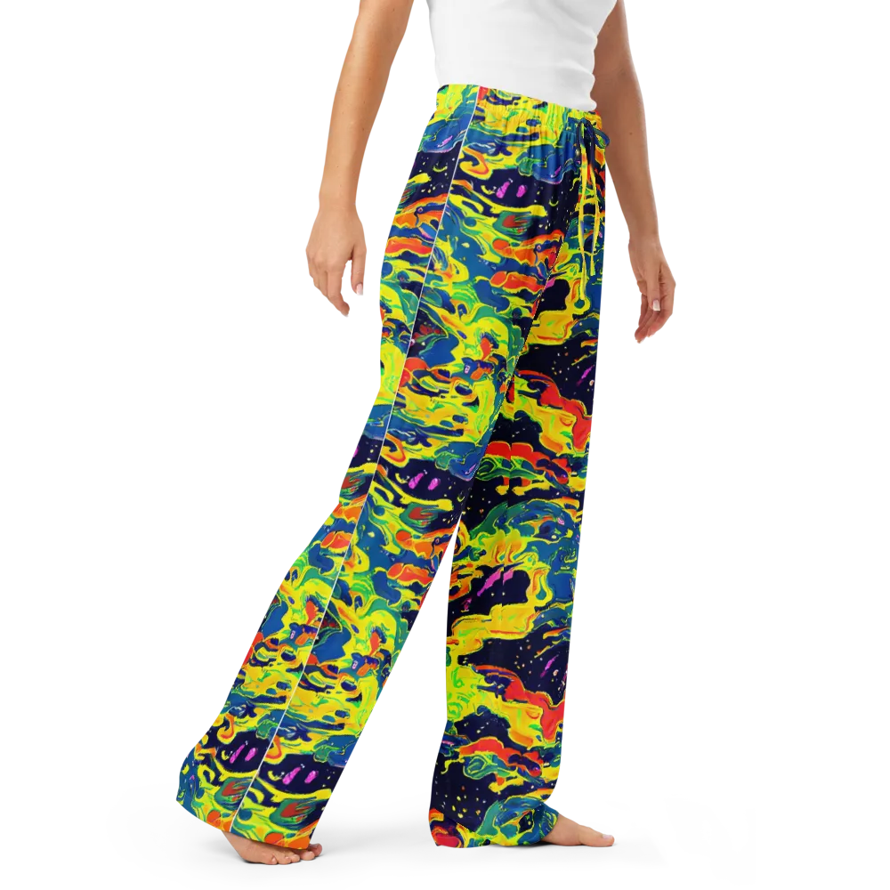 Ultramarine Heat on Women's Pajama Pants — Right Front