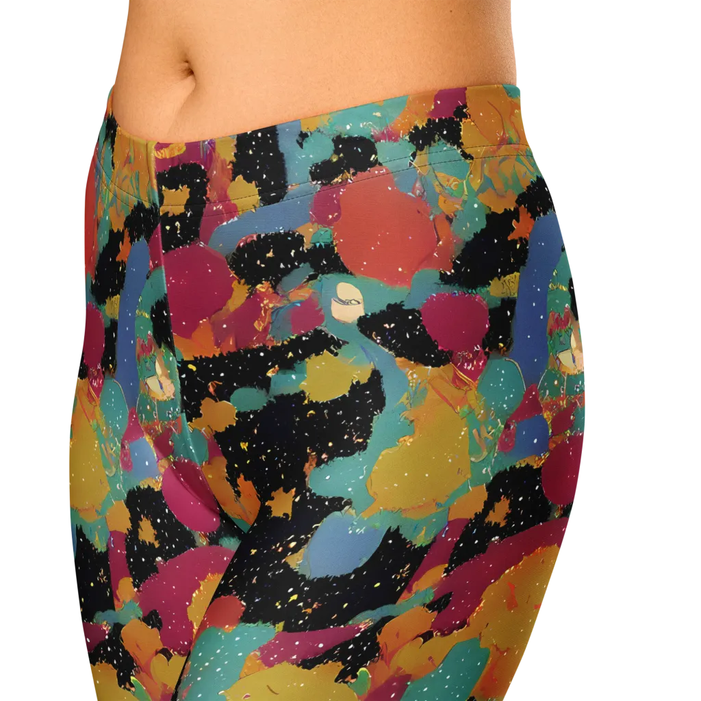 Saturated Reverie on Capri Leggings — Zoomed-in