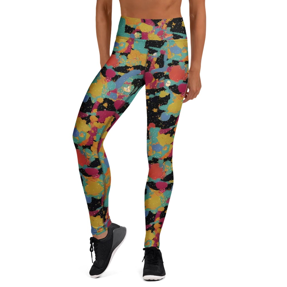 Saturated Reverie on Yoga Leggings — Front