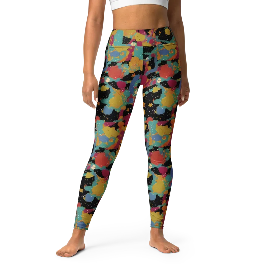 Saturated Reverie on Yoga Leggings — Front