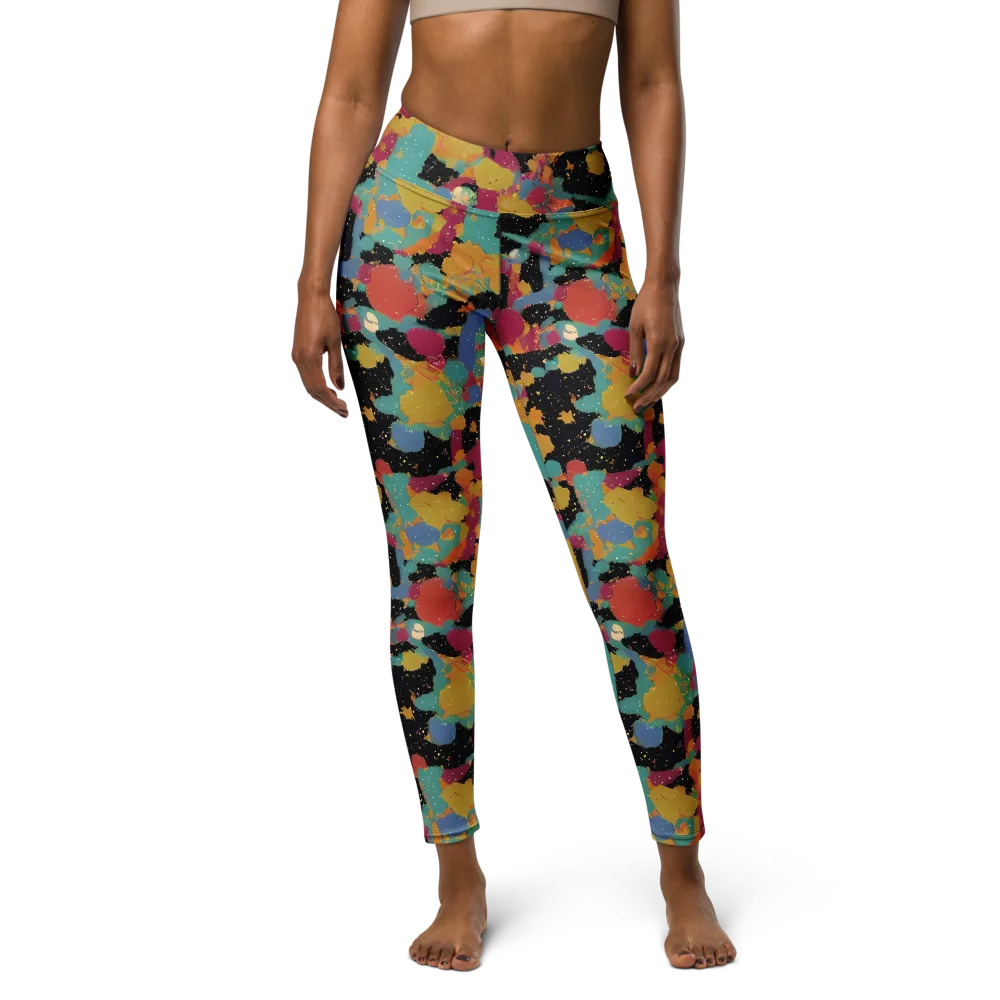 Saturated Reverie on Yoga Leggings — Front