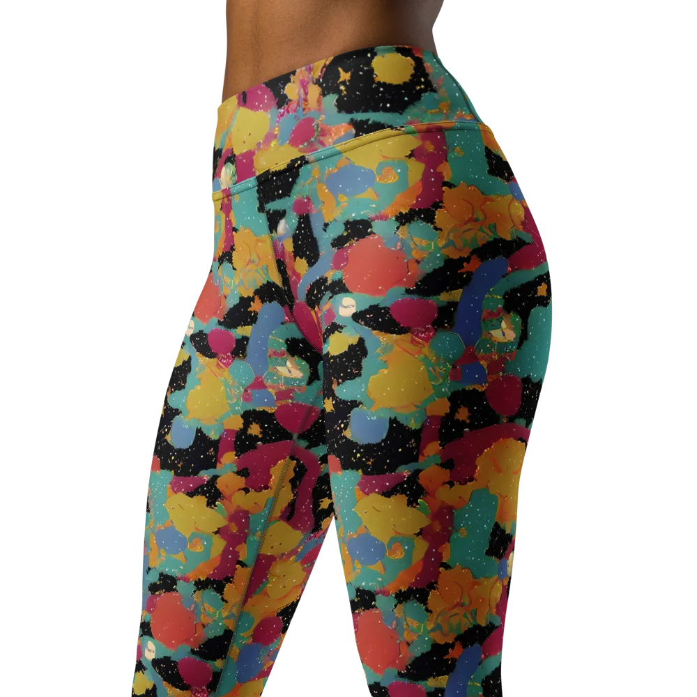 Saturated Reverie on Yoga Leggings — Left Front