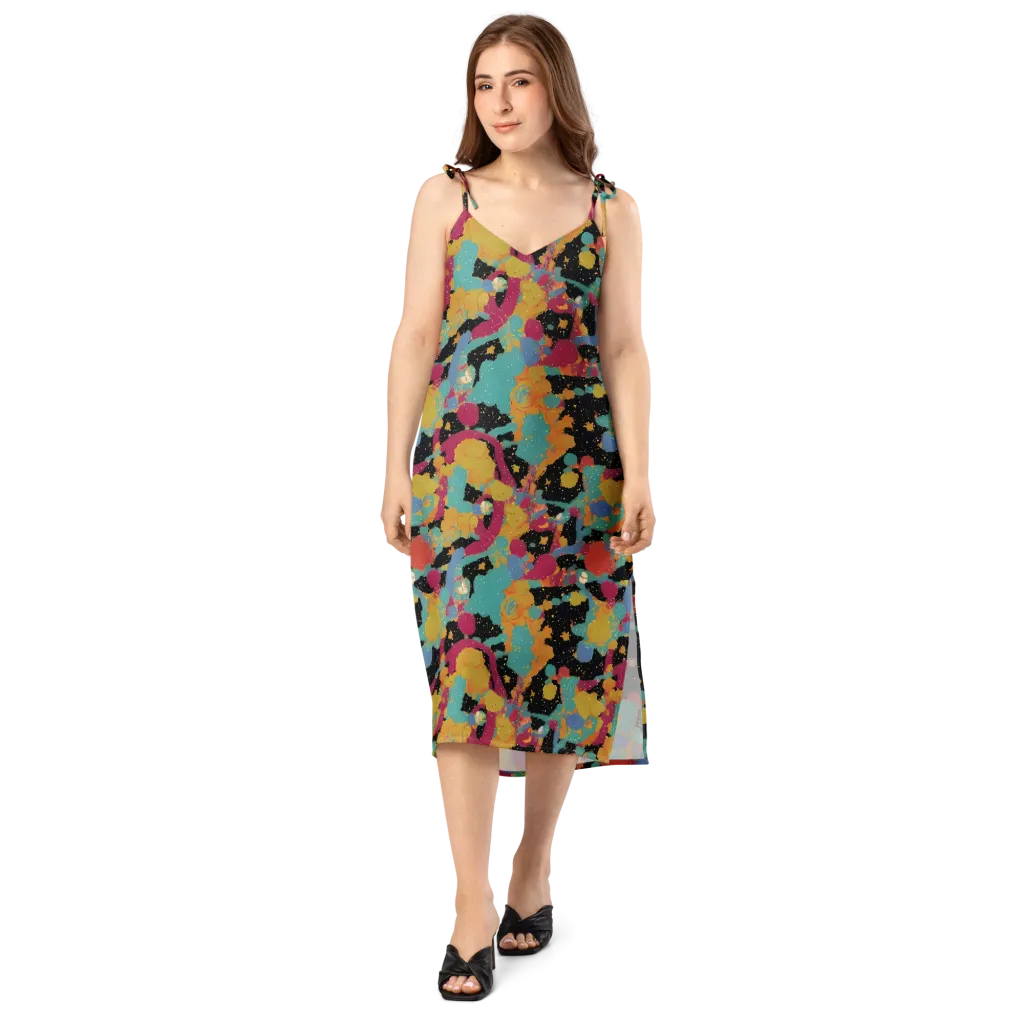 Saturated Reverie on Slip Dress — Front