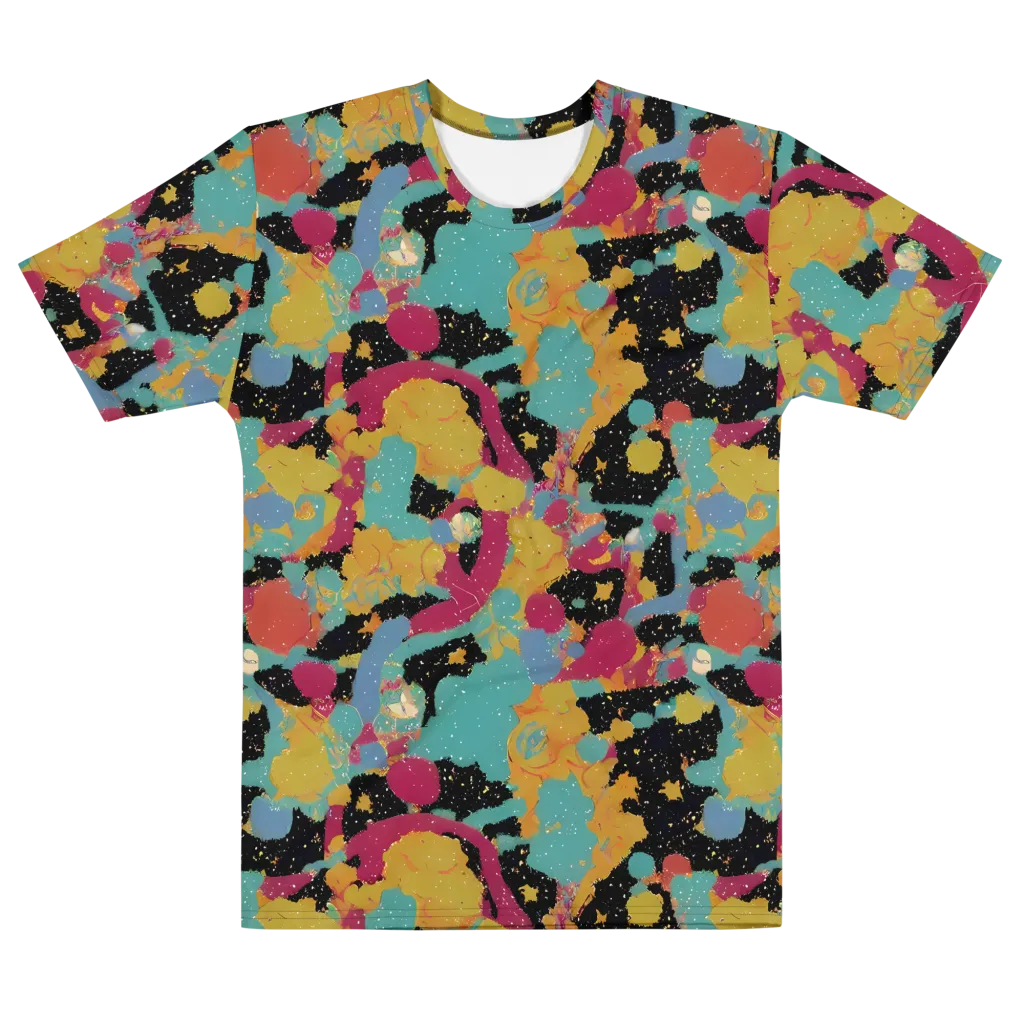 Saturated Reverie on Men's Cotton Crew Neck T-Shirt — Front
