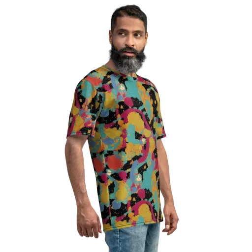 Saturated Reverie on a Men's Crew Neck T-Shirt