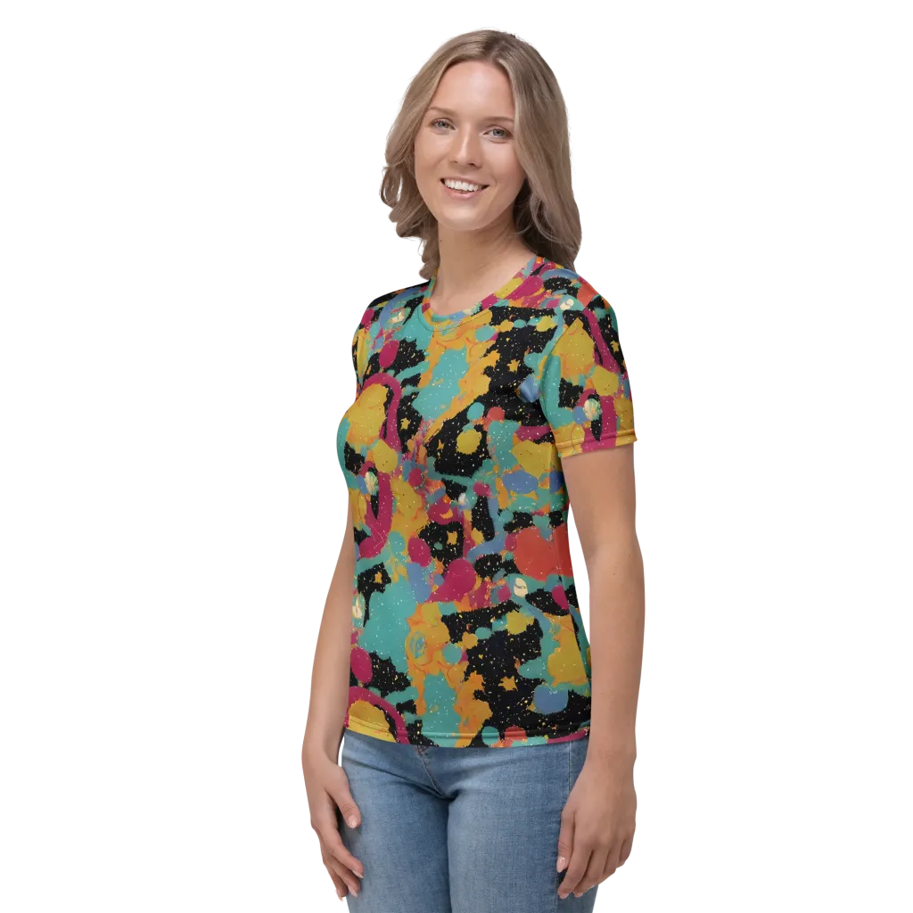 Saturated Reverie on Women's Crew Neck T-Shirt — Left