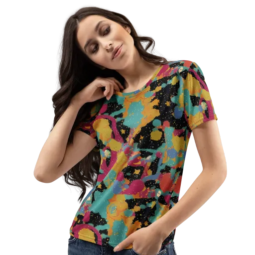Saturated Reverie on a Women's Crew Neck T-Shirt