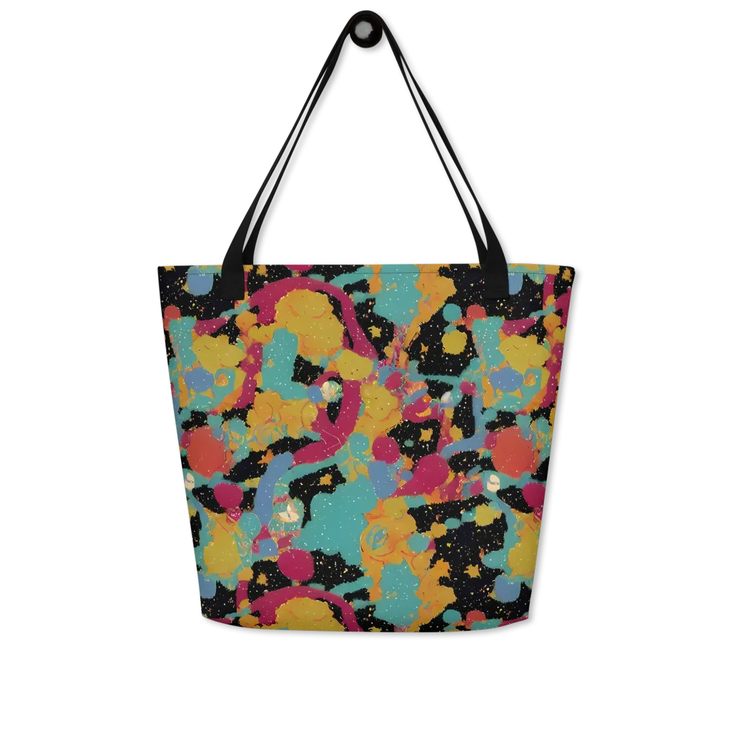 Saturated Reverie on Large Tote Bag W/ Pocket — Front
