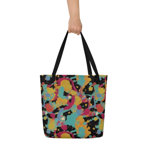Saturated Reverie on a Large Tote Bag W/ Pocket