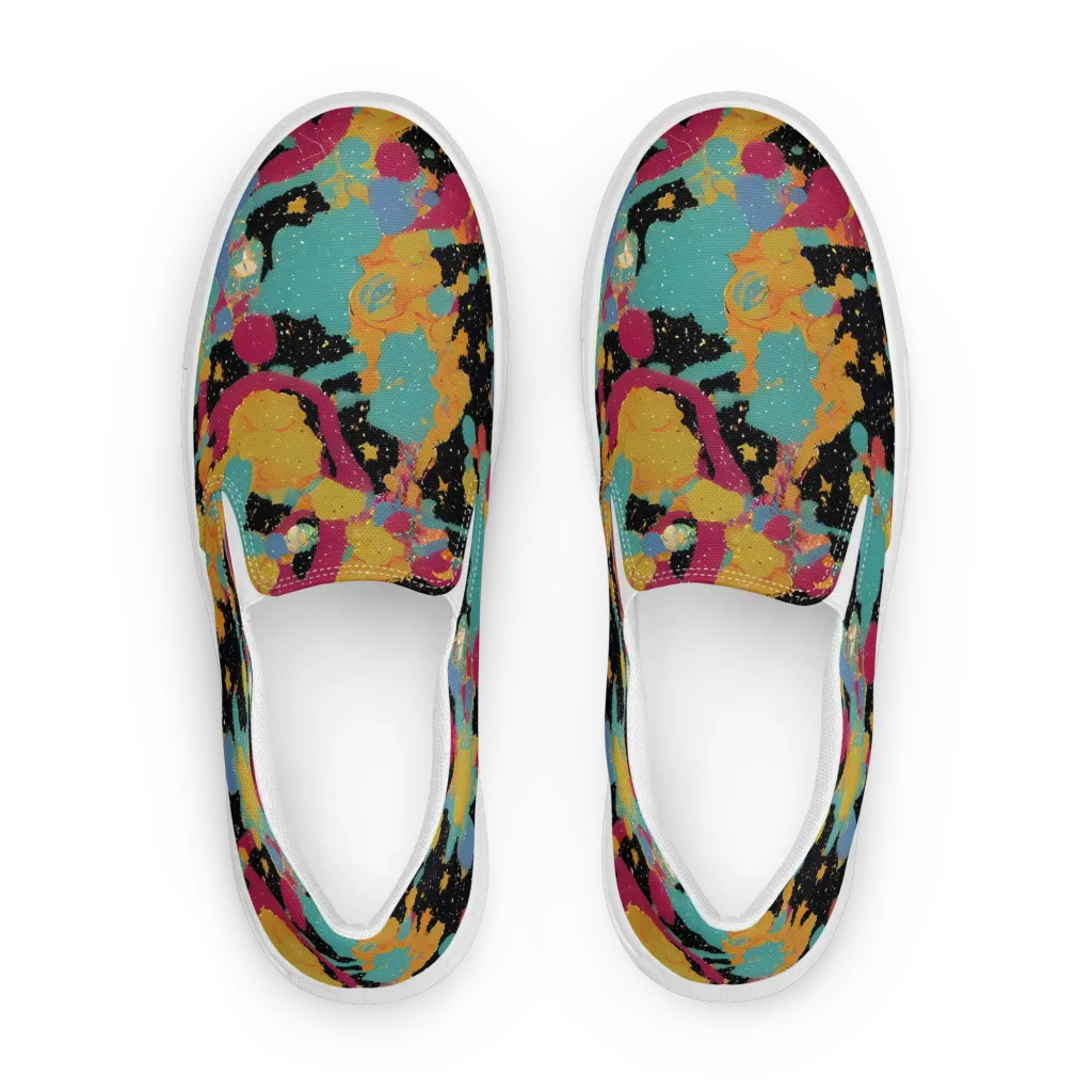 Saturated Reverie on Women's Slip-On Canvas Shoes — Front