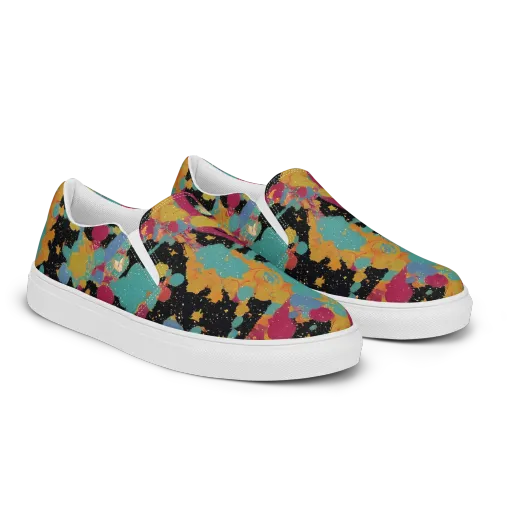 Saturated Reverie on a Women's Slip-On Canvas Shoes