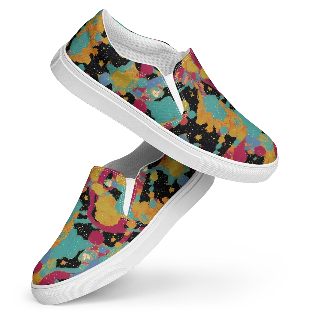 Saturated Reverie on Women's Slip-On Canvas Shoes — Front