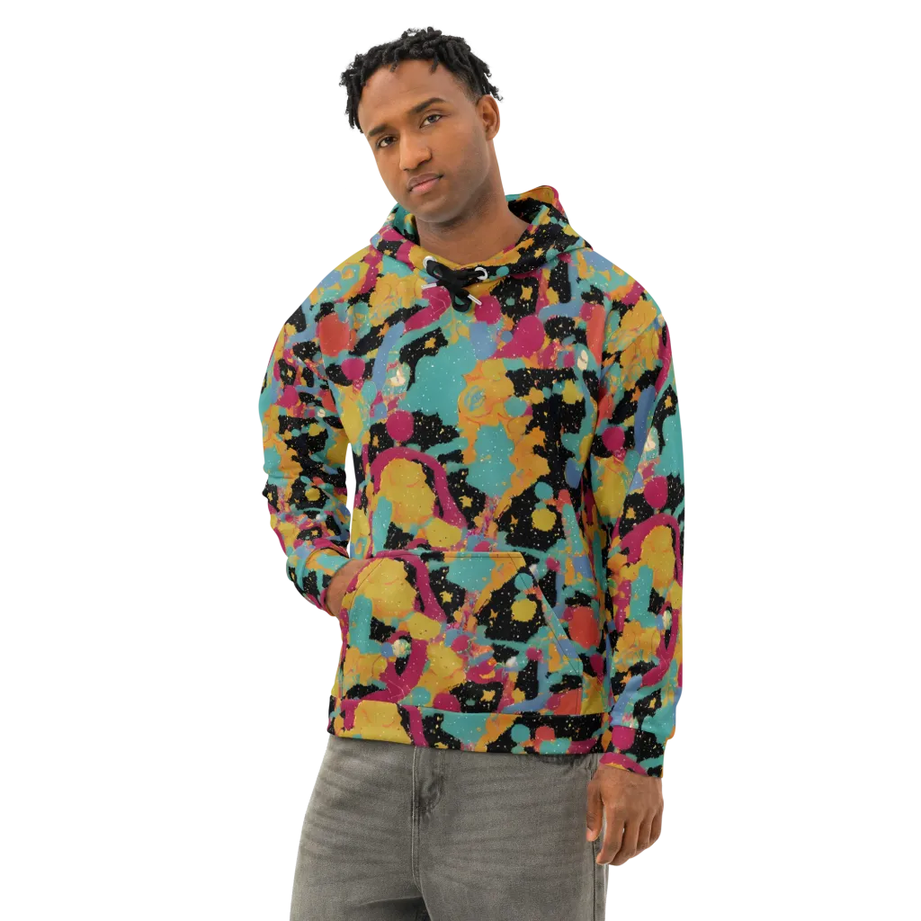 Saturated Reverie on Cotton Hoodie — Left Front