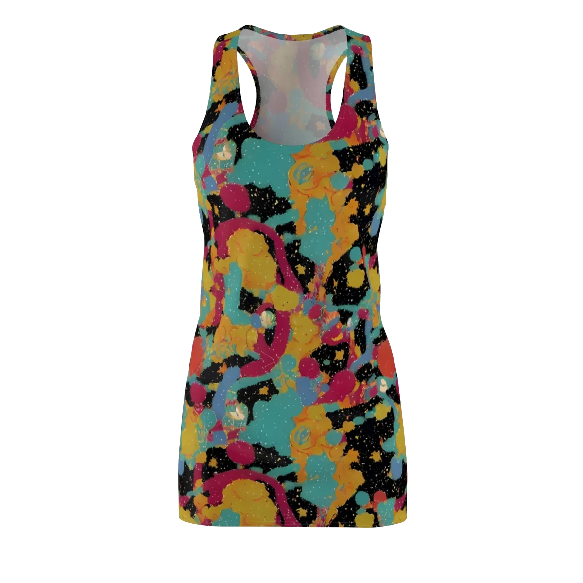Saturated Reverie on Racerback Dress — Front