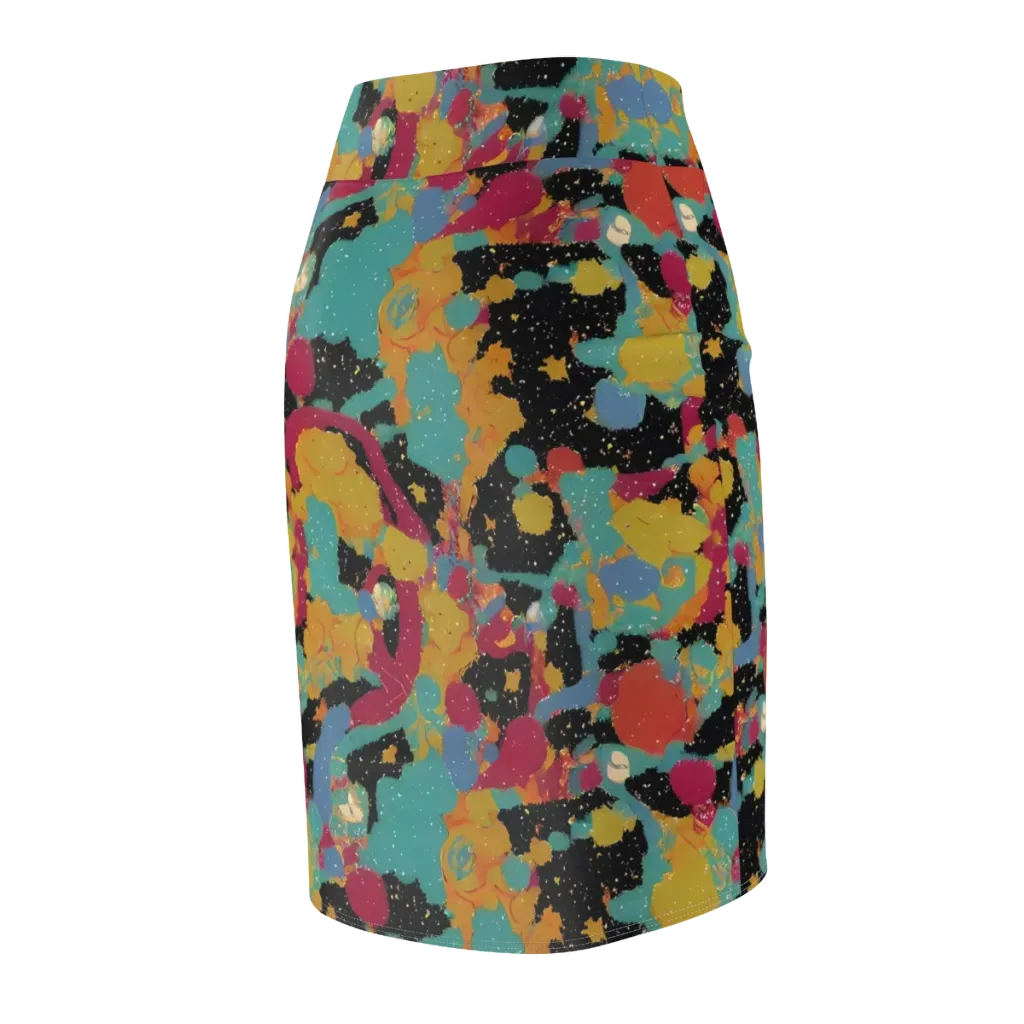 Saturated Reverie on Pencil Skirt — Back Side