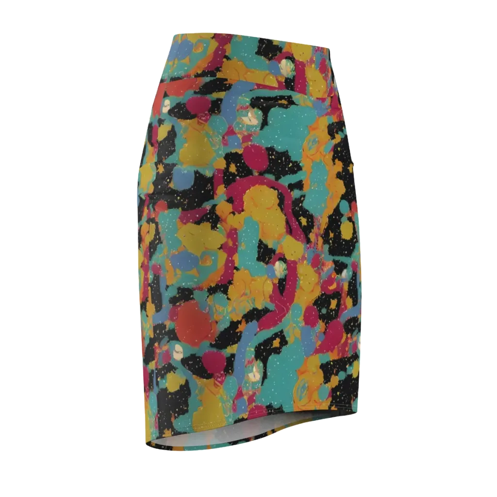 Saturated Reverie on Pencil Skirt — Front Side