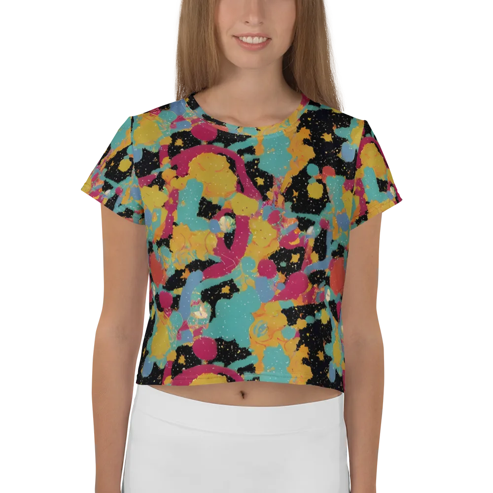 Saturated Reverie on Crop Tee — Front