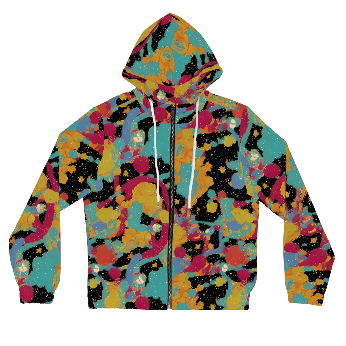 Saturated Reverie on Women's Full-Zip Hoodie — Front